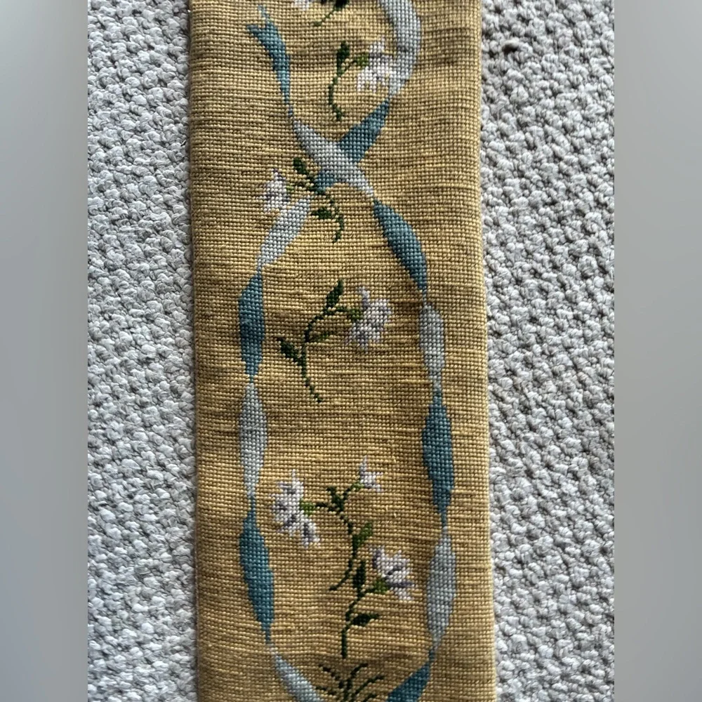 Gold Floral Embroidered Wall Runner